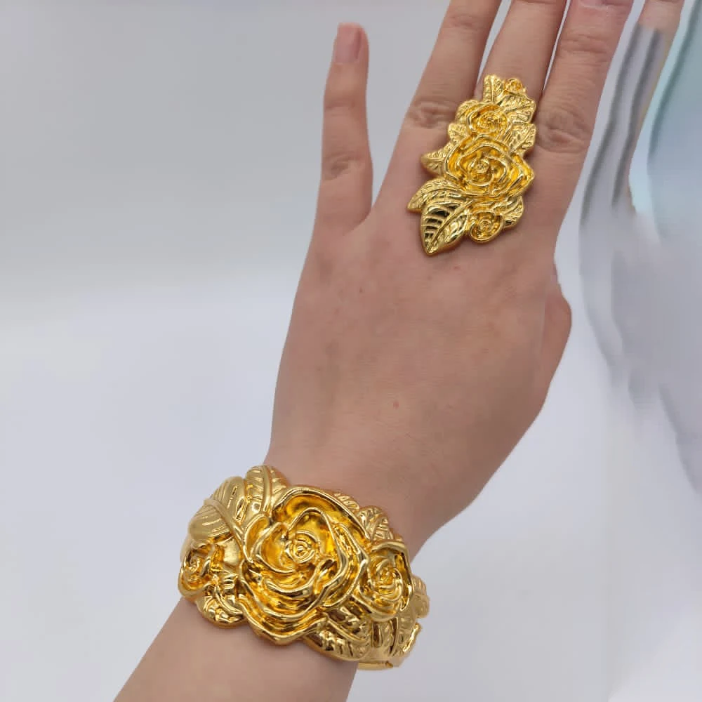 Dubai-Farbarmreifen für Frauen, 15-Stil, afrikanische neue Mode-Armbänder, Charme, Hochzeit, äthiopisch, arabische Hand, Luxus-Schmuck – Detail 4