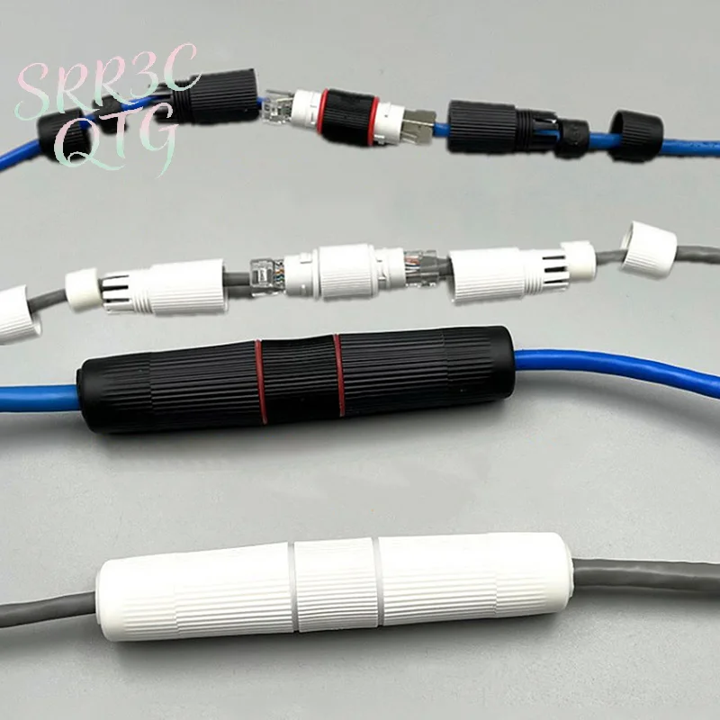 1Pc RJ45 Docking Connector Ethernet Network Straight-through Waterproof IP67 Header Outdoor Broadband Network Cable Extender