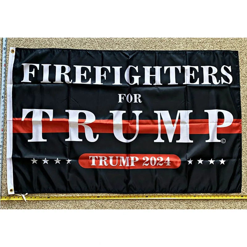 Donald Trump Flag FREE SHIPPING Firefighters for Trump USA Army Police Sign 3x5' yhx0199