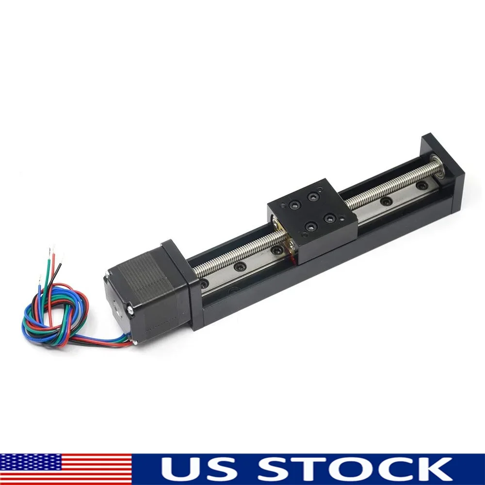 

100mm Mini Linear Guide Rail Lead Screw T6x1 NEMA11 Stepper Motor CNC Router Parts X Y Z Motion