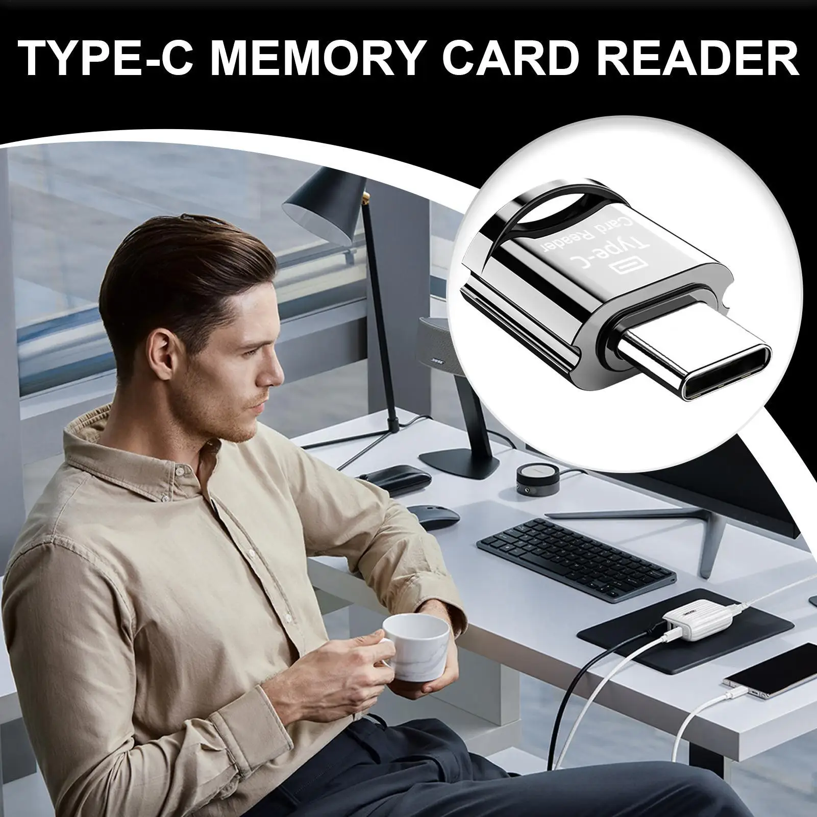 Memory Card Reader Type C TF Card Reader High Speed Plug and Play Adapter for External Storage Mobile Storage Smartphone Backup