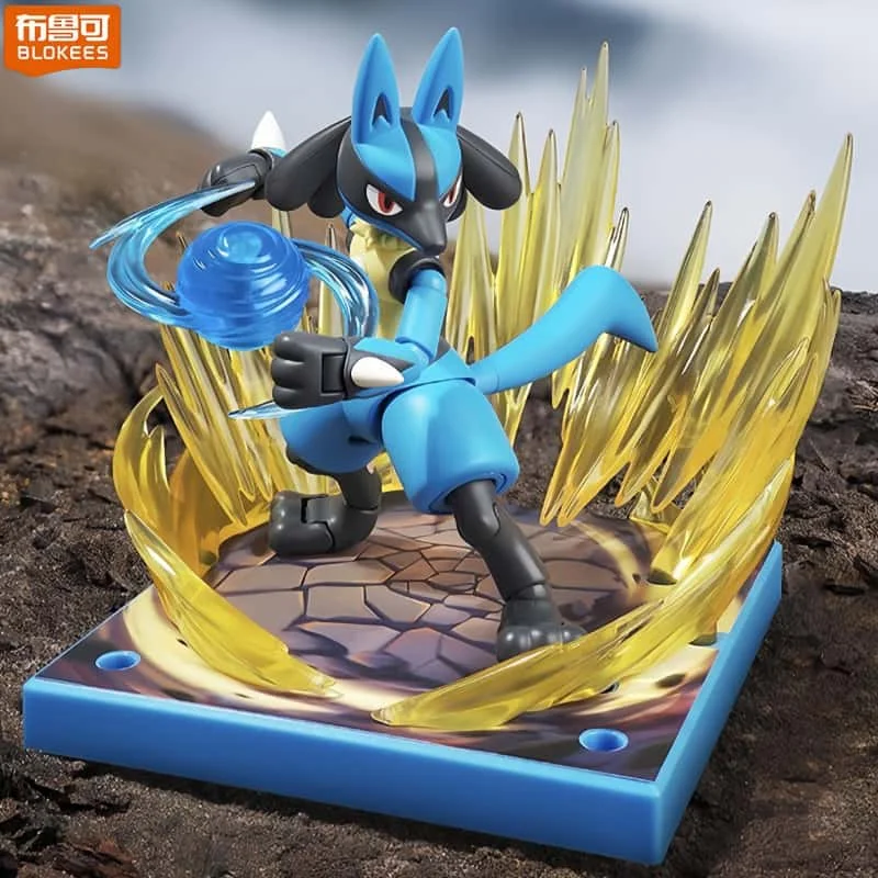 

Строительные блоки BLOKEES Pokémon Lucario, сборка кукол Snorlax Lucario Lucario, сборка мелких частиц, игрушки, украшения, подарок