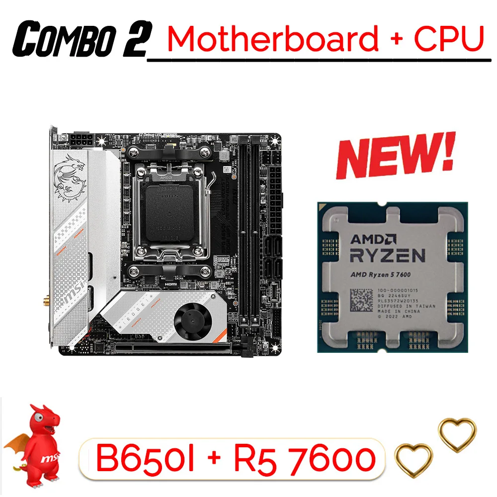 Placa base AMD B650 serie DDR5 Ryzen 7000, procesador M.2, AMD EXPO, MSI, MPG, B650I, EDGE, WIFI, AM5, 128GB, TPM 2,0, mini-itx