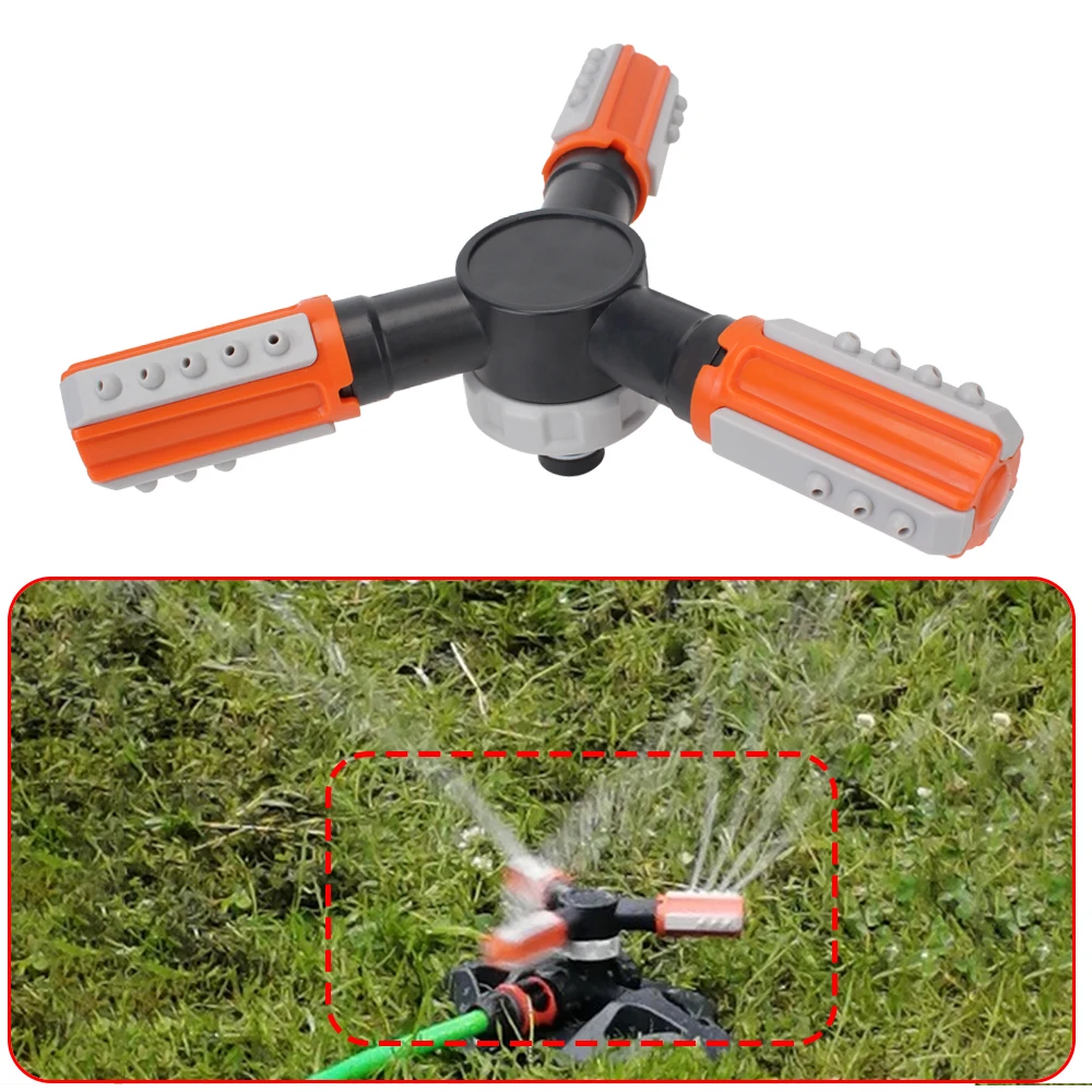 

3-arm Rotating Sprinklers Grass Lawn Automatic Watering Nozzles 360 Degree Lawn Sprinkler Garden Agriculture Irrigation Device