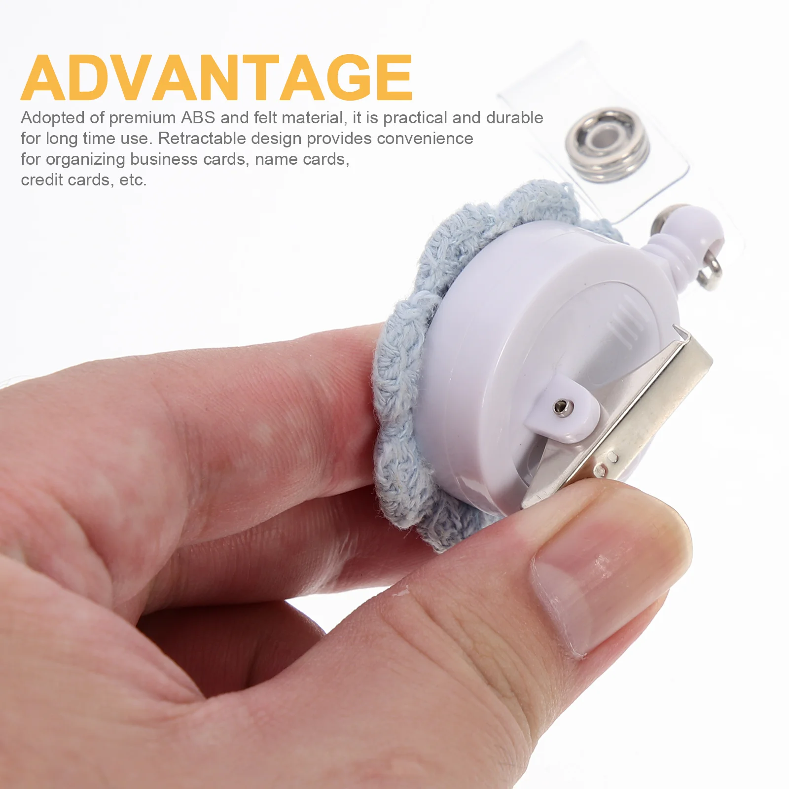 

2Pcs Decorative Badge Holder Sunflower Shape Retractable Name Tag Clip for Medical Staff Factory Workers Government Office