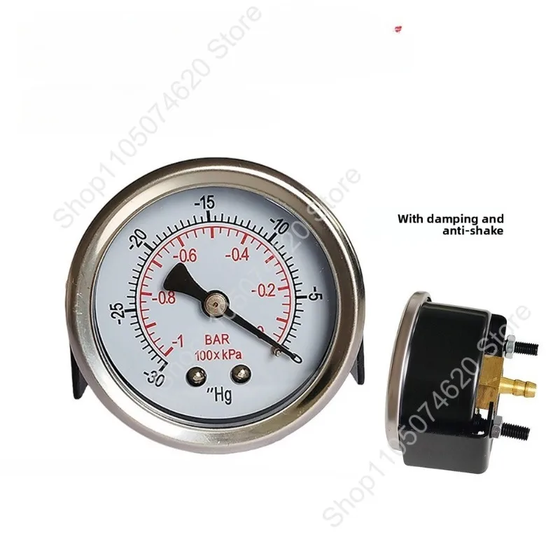 Manómetro de Presión para Cafetera Y50, Medidor de Presión de Aceite, Probador de Líquidos, Sistema de Monitoreo de Líquidos -30-0 psi, Medidor de Presión de Combustible