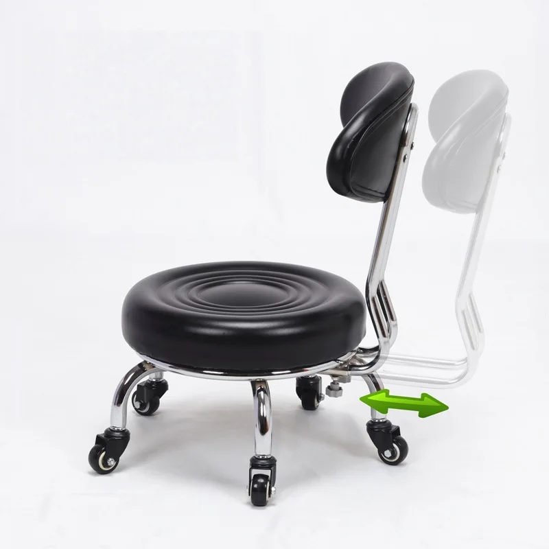 

Mobile Stool Household Beauty Seam Pulley Short Stool Soft Seats Floor Cleaning Chair Children Toddler Chair Pedicure Nail Stool