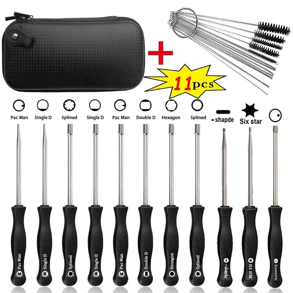 11Pcs/set Screwdriver Set With Bag Brushes Adjustment Tool Kit Tune Up For Common 2 Cycle Carburator