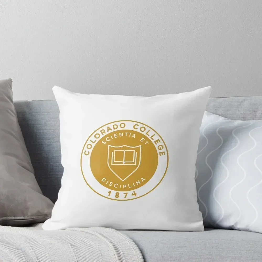 

Colorado College Seal Throw Pillow Christmas Covers Cushion Cover For Sofa luxury home accessories luxury decor pillow