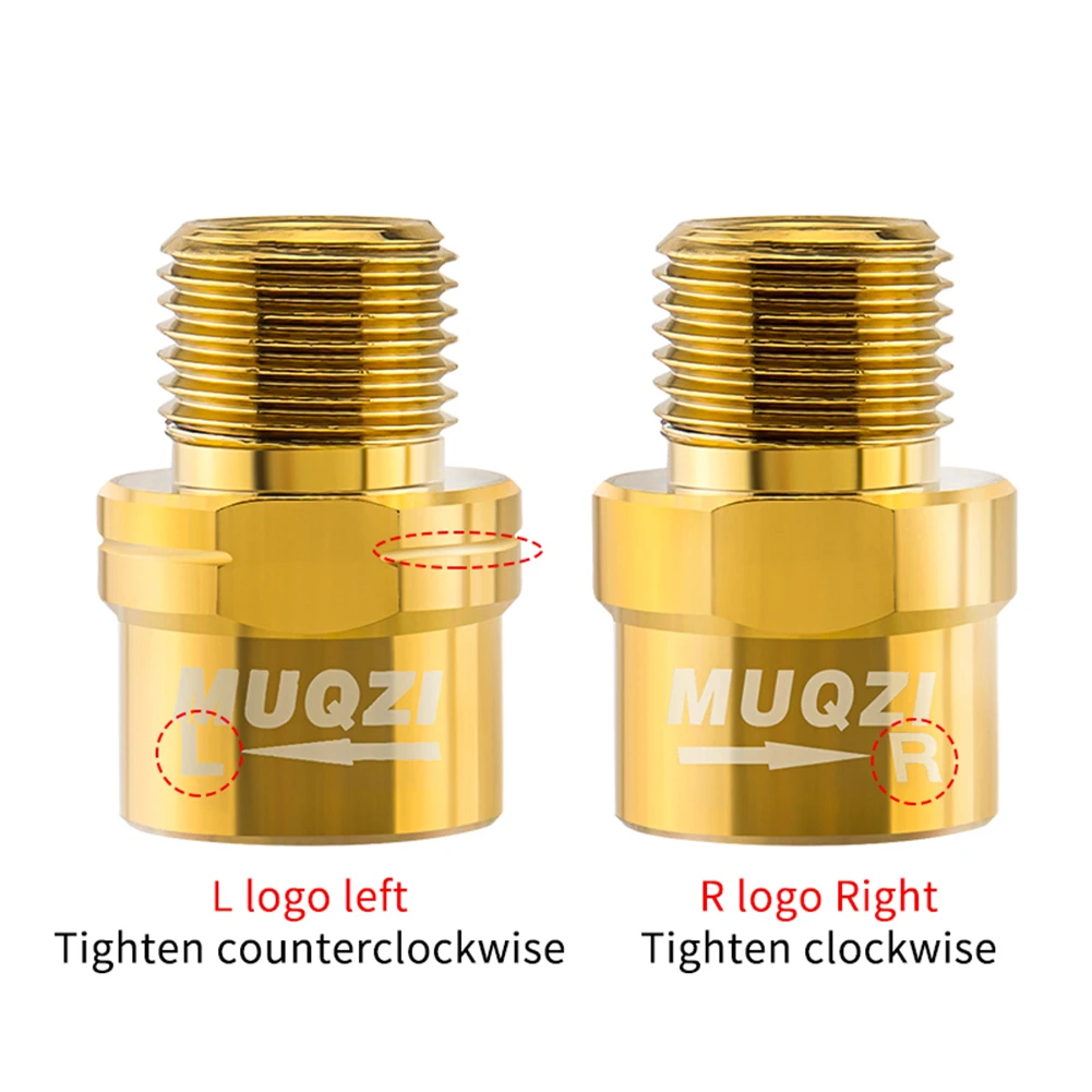 MUQZI Bike Pedals Adapters Spacers Wear Resistant Bike Pedal Extension Bolts Spacers Anti Corrosion Left Right Signs