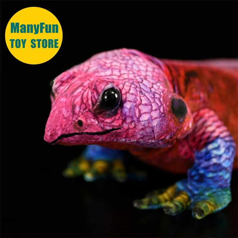 

Реалистичная плюшевая игрушка Агама-радужка, плюшевая игрушка-ящерица, плюшевая игрушка-агама с красной головой, плюшевая игрушка-игуана, подарок для детей, рептилия