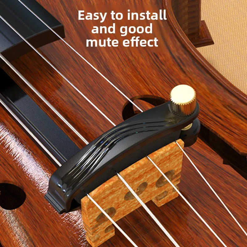 Violin Practice with Violin Mute, Protective Pad, Sponge, Adjustable Screw, Violin Accessory to Reduce Volume