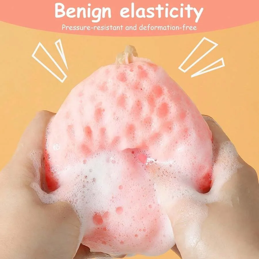 2 Pack Soft Shower Sponge, Approx. 10 X 8cm Adult Bathing Loofah, Exfoliating Cleansing Bath Puff, Body Wash Spa Scrubber