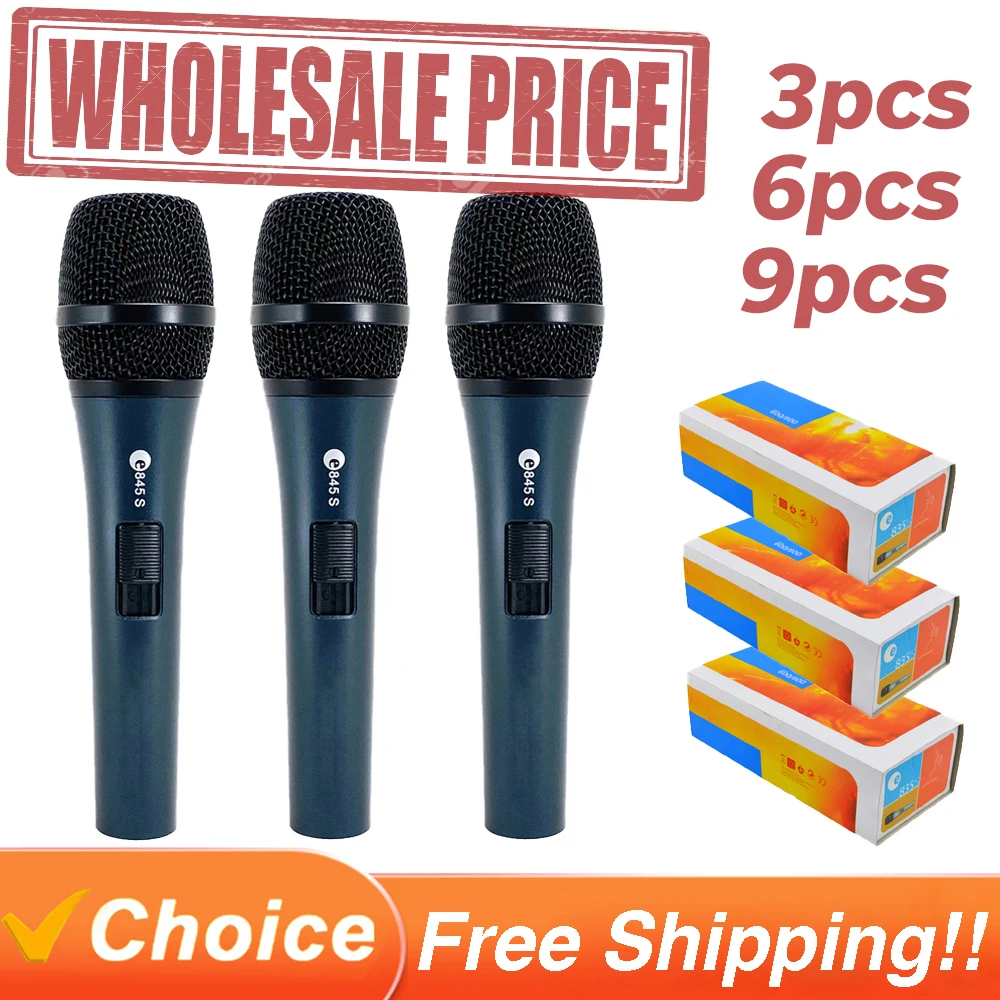 E845S microphone wired dynamic cardioid vocal microfone e845s Transmitter Recording mic for karaoke Stage singing gaming