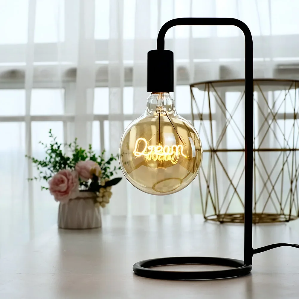 

Винтажная светодиодная лампа G125 Big Globe 4 Вт с регулируемой яркостью, серия алфавита Dream, подвесной светильник, лампа Эдисона, декоративная лампа 110 В 220 В