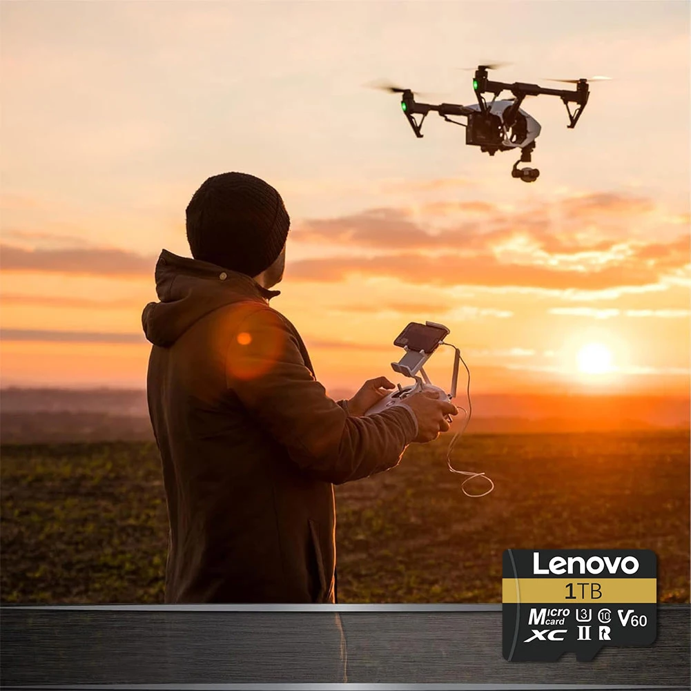 بطاقة ذاكرة Lenovo 2TB Microsd 1TB 512GB 256GB UHS-I بطاقة ذاكرة 128GB 64G بطاقة Micro SD بطاقة TF 200 برميل/الثانية Class10 U3 V30 A2 Cartao De Memoria