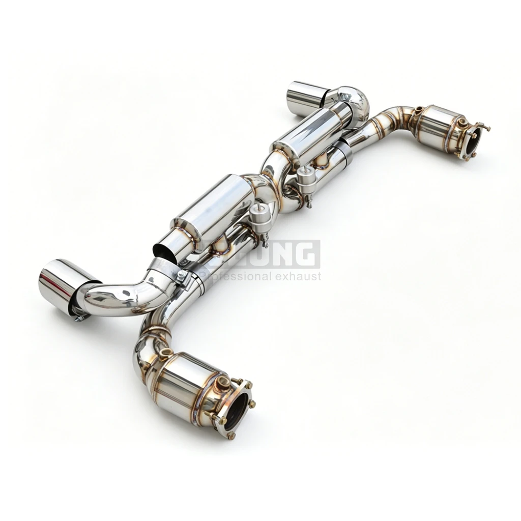 

Высокопроизводительная выхлопная система Catback с клапанами для Porsche 996 Turbo 3.6T 2002-2005, нержавеющая сталь