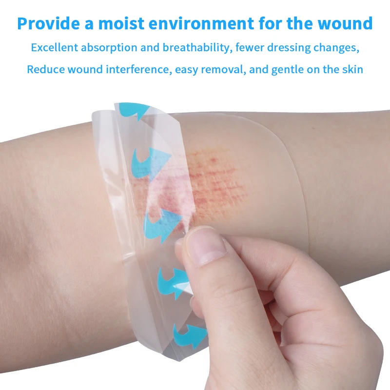 2Pcs Ultra Thin Hydrocolloid Dressing Patches Wound Dressing Adhesive Breathable Waterproof Pad Help Wound Healing Skin Care