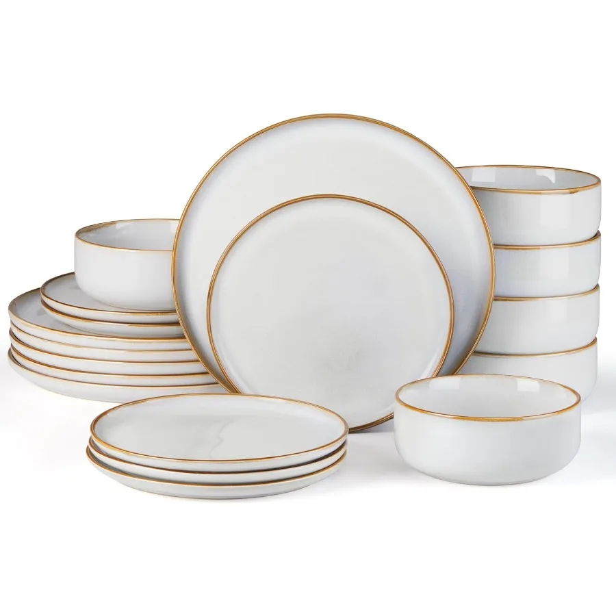 

Набор тарелок и мисок на 6 наборов керамогранита, керамическая посуда, керамическая посуда, набор посуды с реактивной глазурью, микроволновая печь и посуда