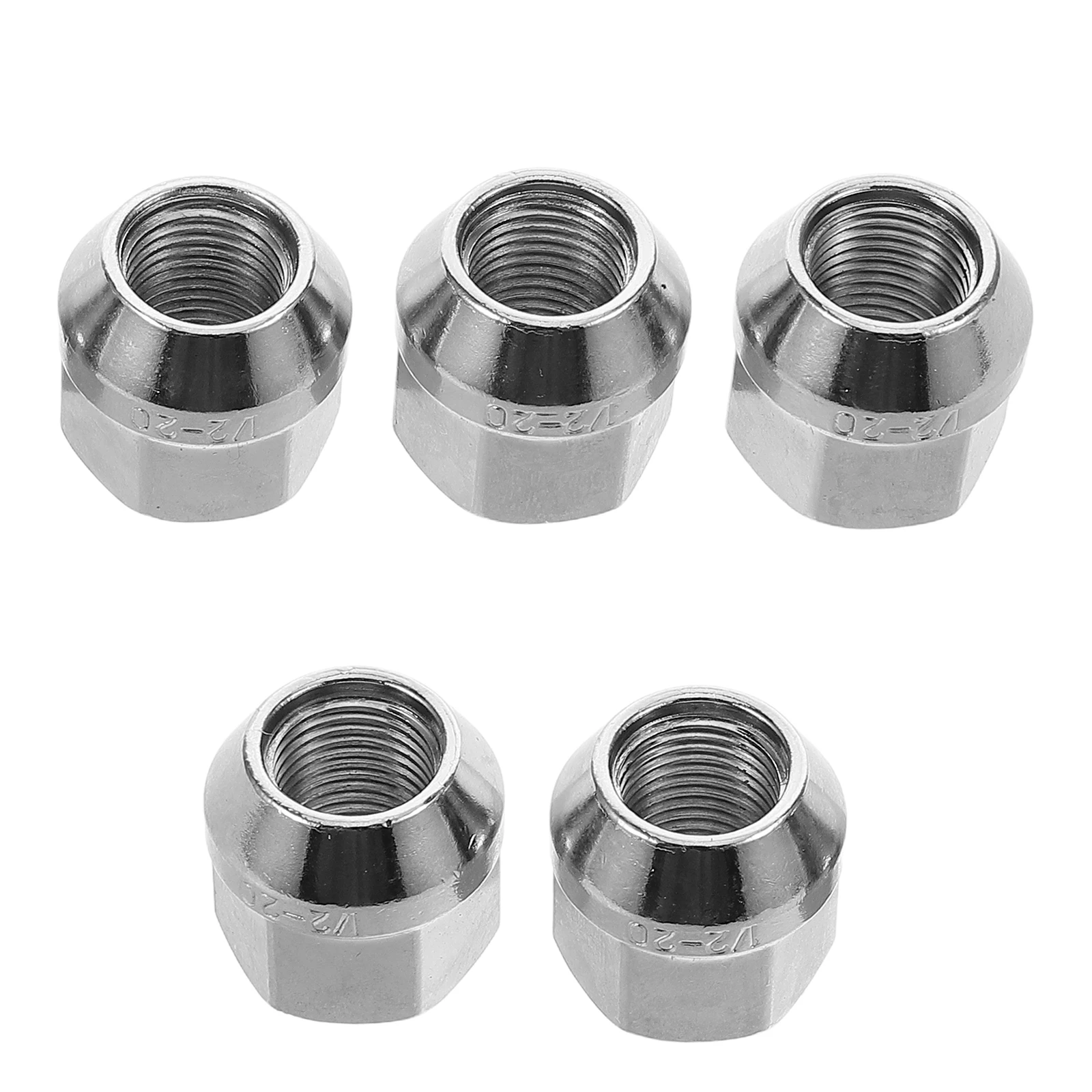 

5pcs Stainless Steel Wheel Lug Nuts Studs Open Flange Caps Durable Secure Car Hub Modification Front Axle Cap Covers Replacement