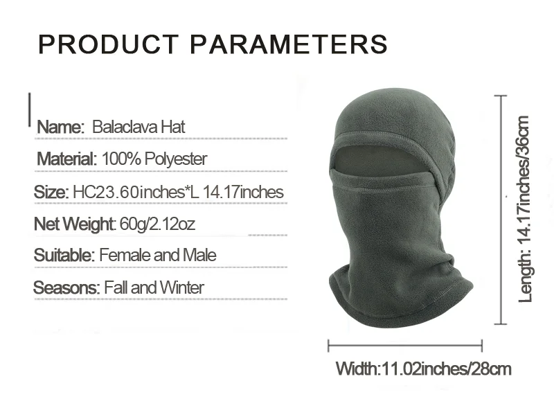 1pc Unisex Sturmhaube Hut mit Ohrenwärmer Einfarbig Stricken Beanie Hut Atmungsaktive Gesichtsmaske Für Outdoor-Sportarten – Detail 1