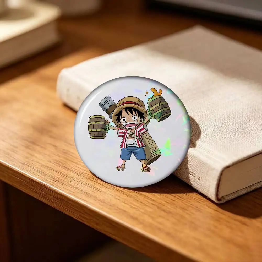 Cartoon One Piece   Creative Tinplate Soft Button Pins Animal Icon Brooch Lapel Backpack Badge Accessories Pin