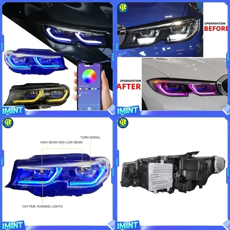 YU GUANG for 3 Series 330i 340i G20 Head Light 2019 2022 Front Lights Upgrade RGB Module LED RGB Headlight With AFS