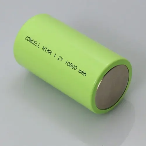 En el núcleo 10000mAh 1,2 V Ni MH batería recargable 1 D tipo estufa de gas lámpara de antorcha de encendido celda de iones de litio recargable