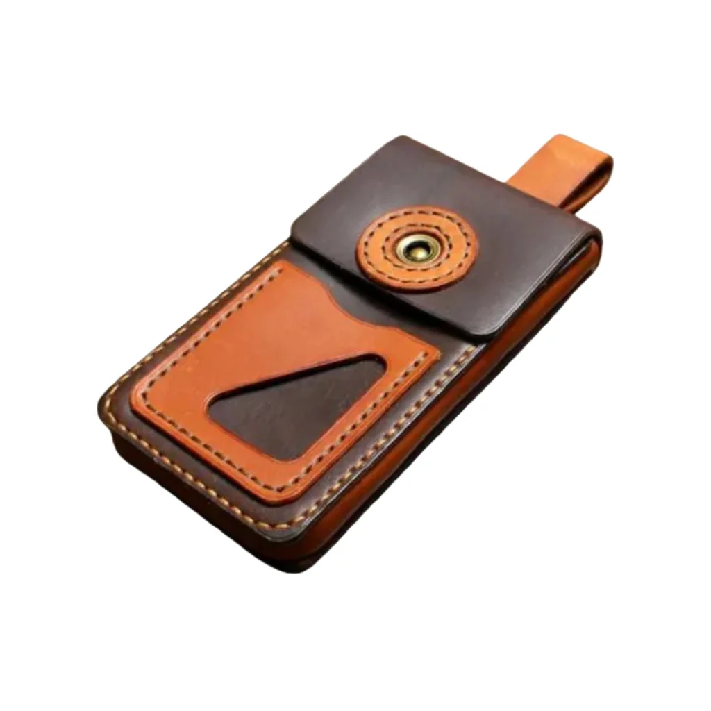 ZXT079 Die Cut Wooden Mold for Leather Mobile Phone Waist Bag, Hand Template DIY Leather Craft Processing Tool