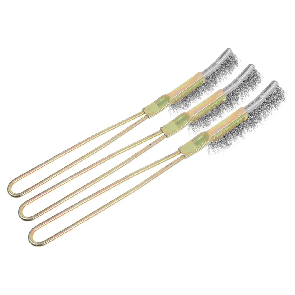 

3 Pcs Rust Brush for Cleaning Metal Parts Heavy Duty Wire Steel Brush Stainless Steel Surfaces Groove Cleaning Tool