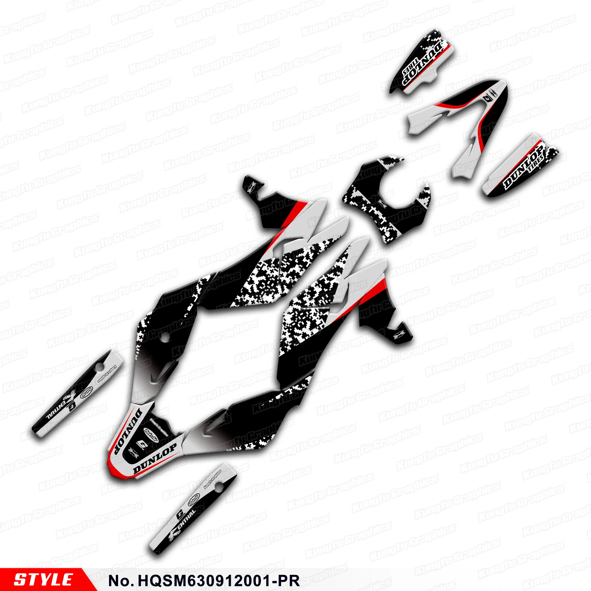 

Aftermarket Enduro Stickers Kit Graphics for Husqvarna TE SM SMS 630 2009 2010 2011 2012, HQSM630912001-PR