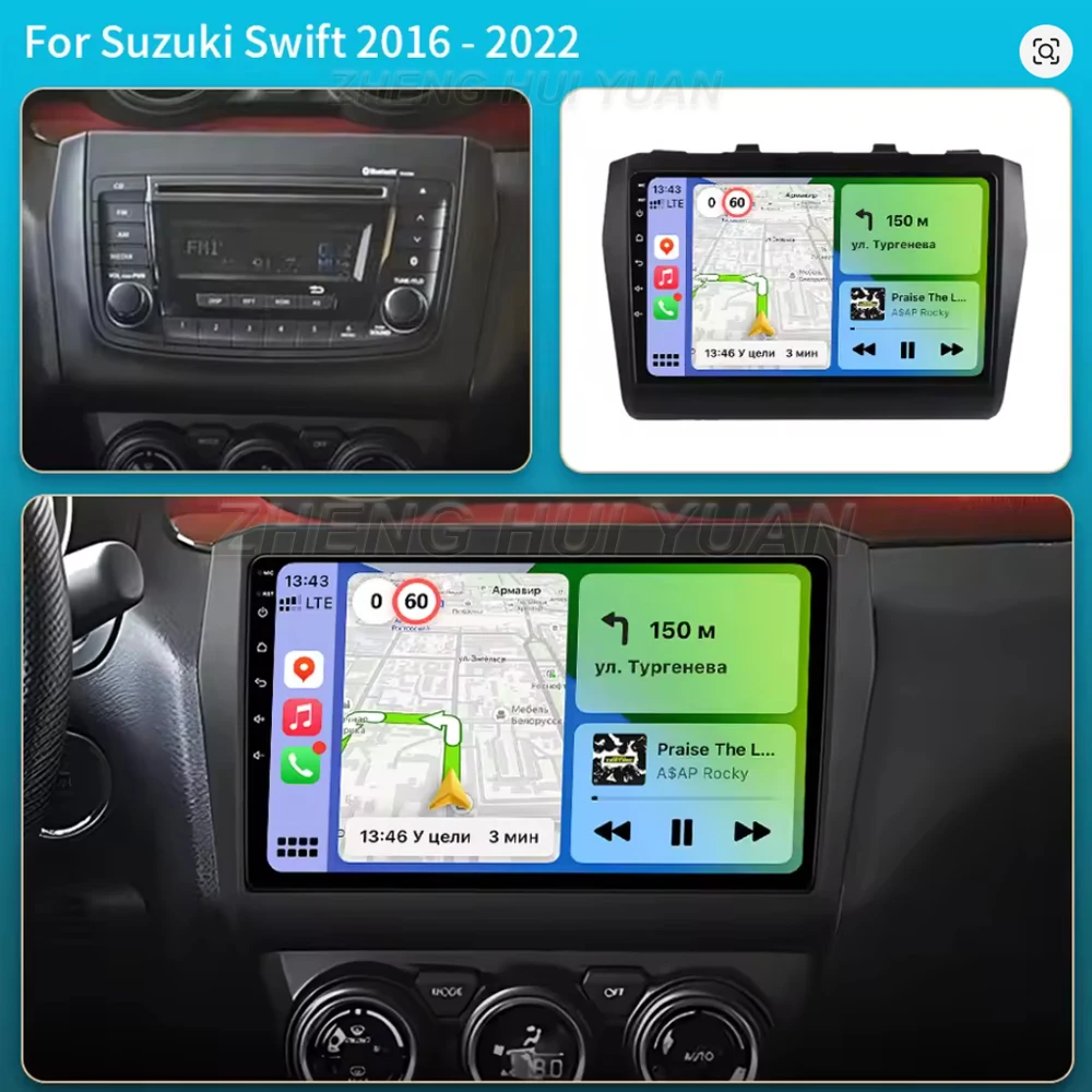 لسوزوكي سويفت 2016-2022 أندرويد 15 راديو السيارة مشغل وسائط متعددة أندرويد السيارات Carplay رئيس وحدة الملاحة لتحديد المواقع #2