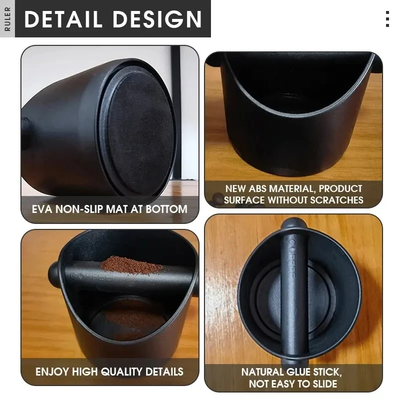 Coffee Tamper Mat Tamping Rest Holder Corner Edge Pad Black Office Bar Shop Silicone Espresso Station Coffeeware