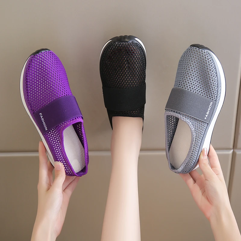 2022 New Women Shoes Casual Increase Cushion Shoes Non-slip Platform Sneakers For Women Breathable Mesh Outdoor Walking Slippers