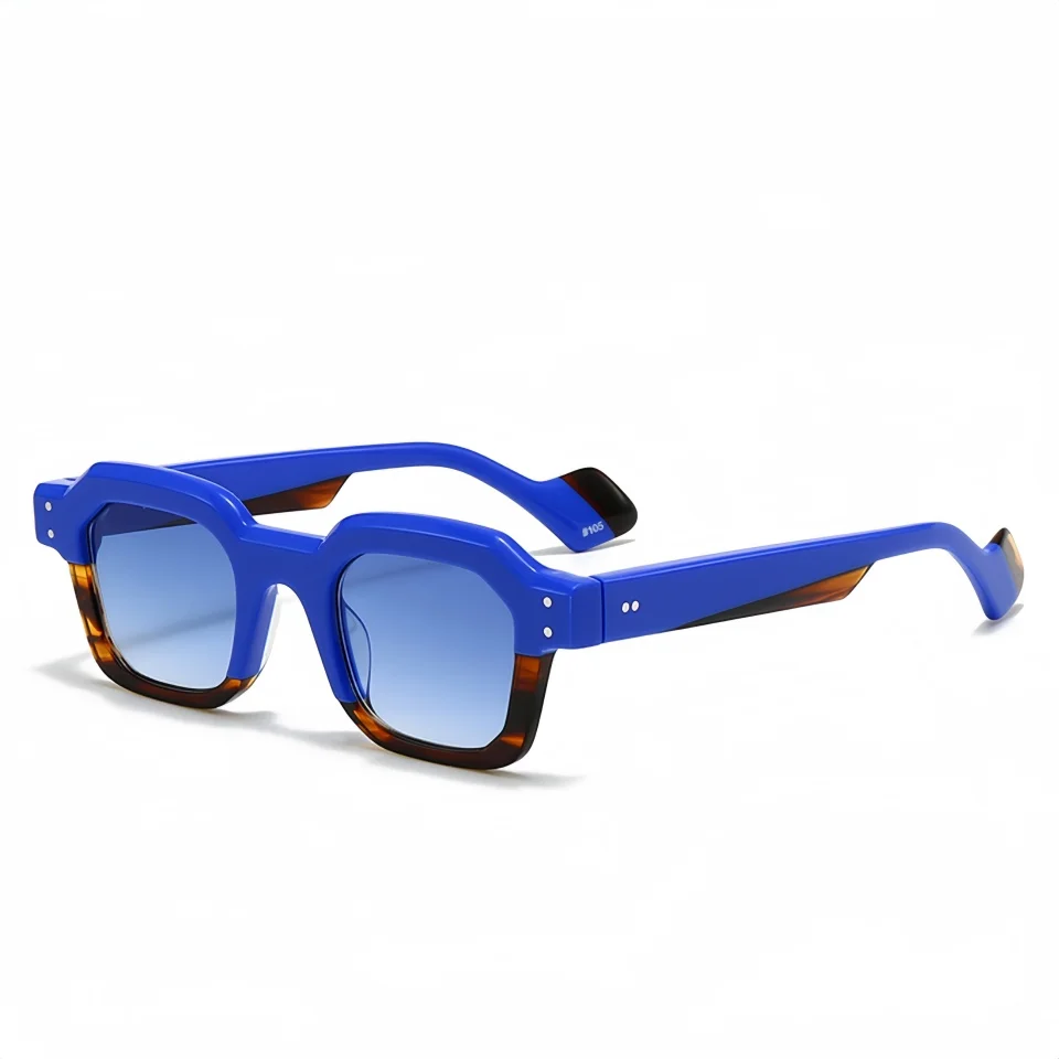 

2025 Women's Trendy Personalized Luxury Brand Designer Acetate Gradient Sunglasses Outdoor Travel Driving UV400 Men's Sunglasses