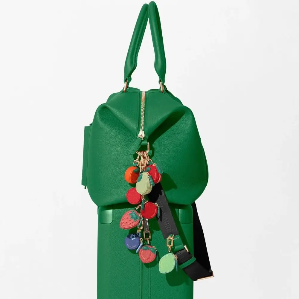 Мини-милый фруктовый кошелек для монет на молнии, брелок из искусственной кожи с подвеской, сумка для монет, корейский стиль, брелок с фруктами на открытом воздухе