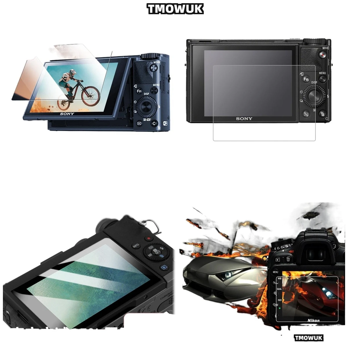 9H Hardness Tempered Glass Protector For Sony RX100M2/M3/M4/M5/M7/RX1 Anti-Glare LCD Screen