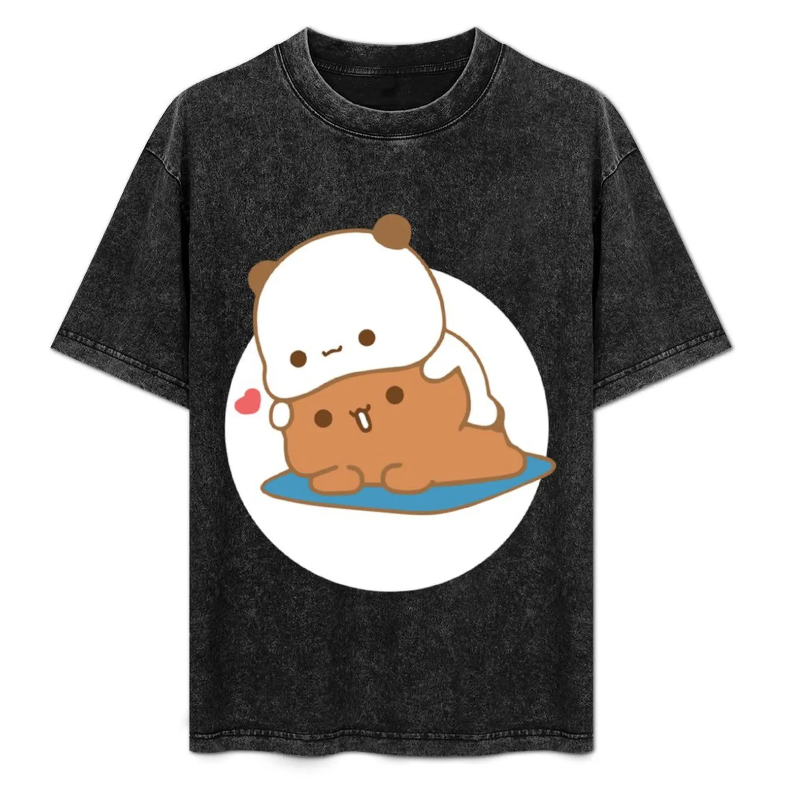 

Bear and Panda Bubu Dudu Balloon T-Shirt Fashion Simple Casual Tee Shirt