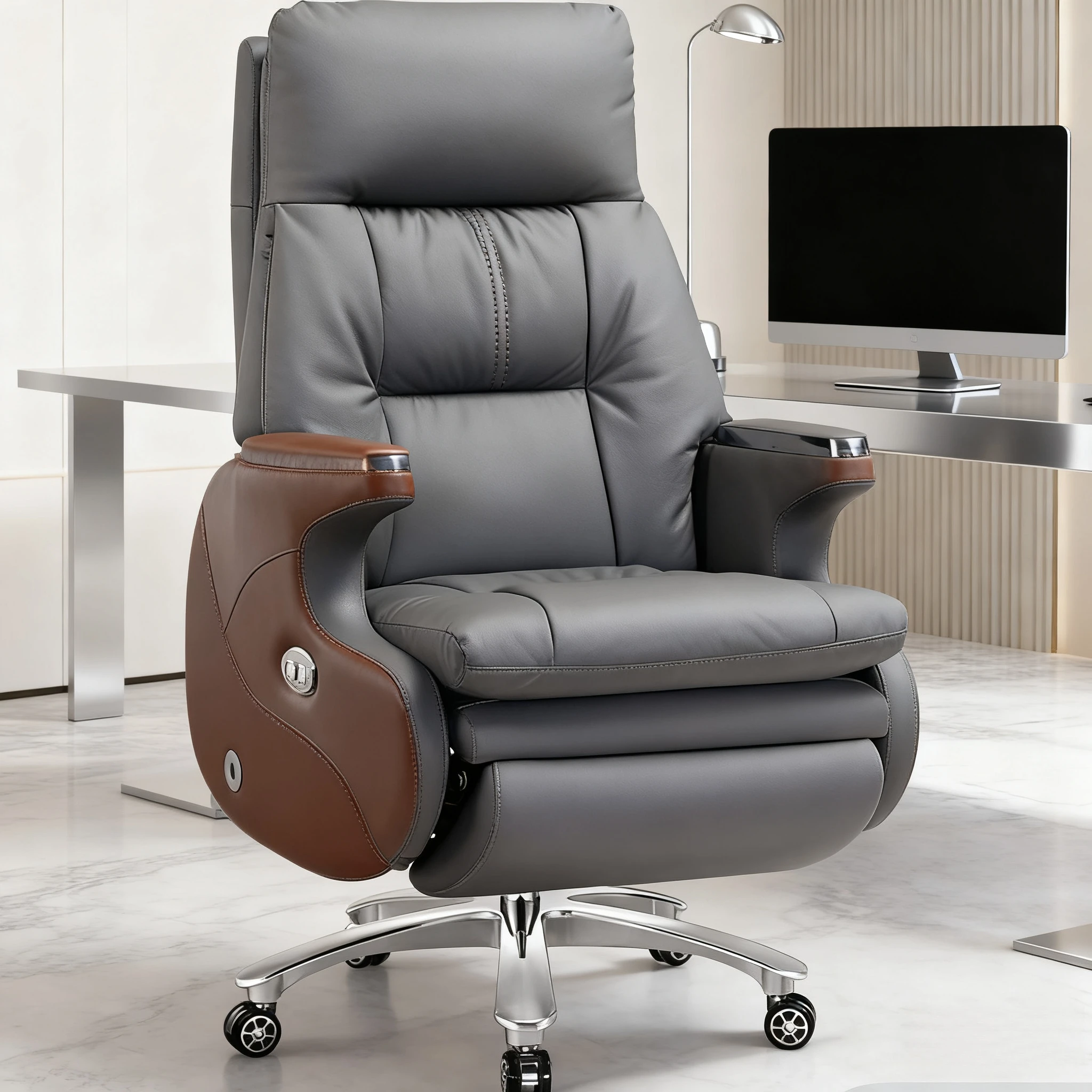 مسند للقدمين كرسي للرئيس تدليك كهربائي كرسي مكتب حديث فاخر مريح تنفيذي مريح أثاث Sillas De Oficina