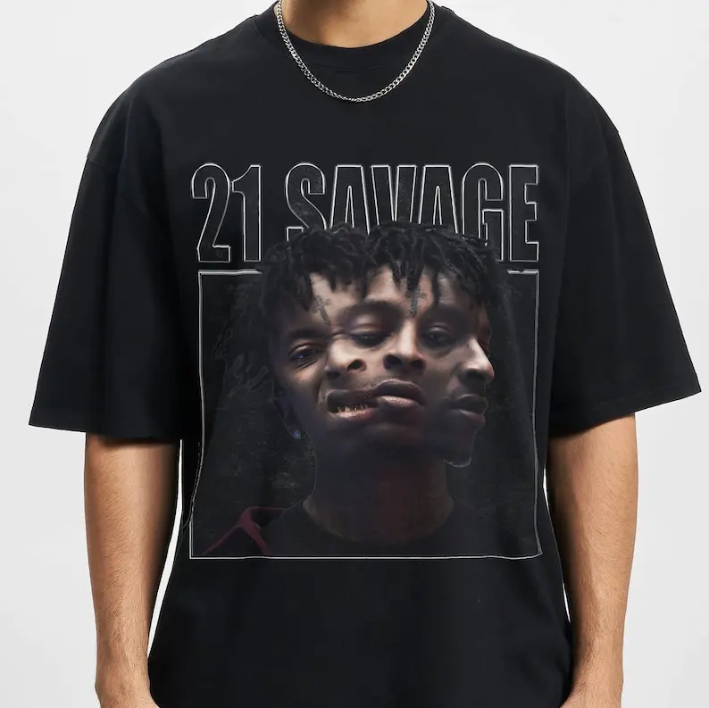 21 Savage T Shirt, 21 Savage Merch, Concert Tour Shirt, Bootleg  Graphic Tee, Fan Shirt