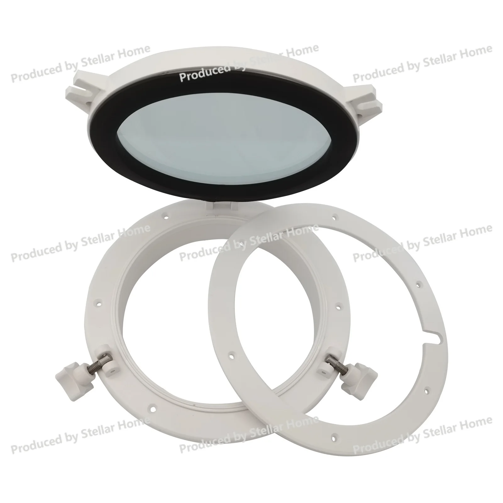 White/Black 215MM/265MM Window Boat Round Porthole Skylight for Yachts RVs Ships Yacht Windows