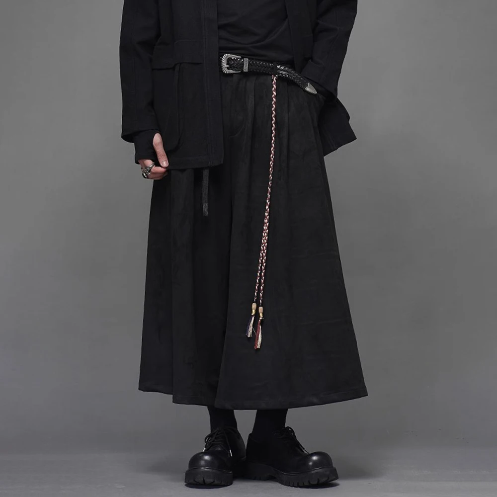 XS-5XL Summer New Men's Wide-Leg Trousers American Retro Fashion Trendy High Street Casual Loose Fit Niche Men's Bottoms
