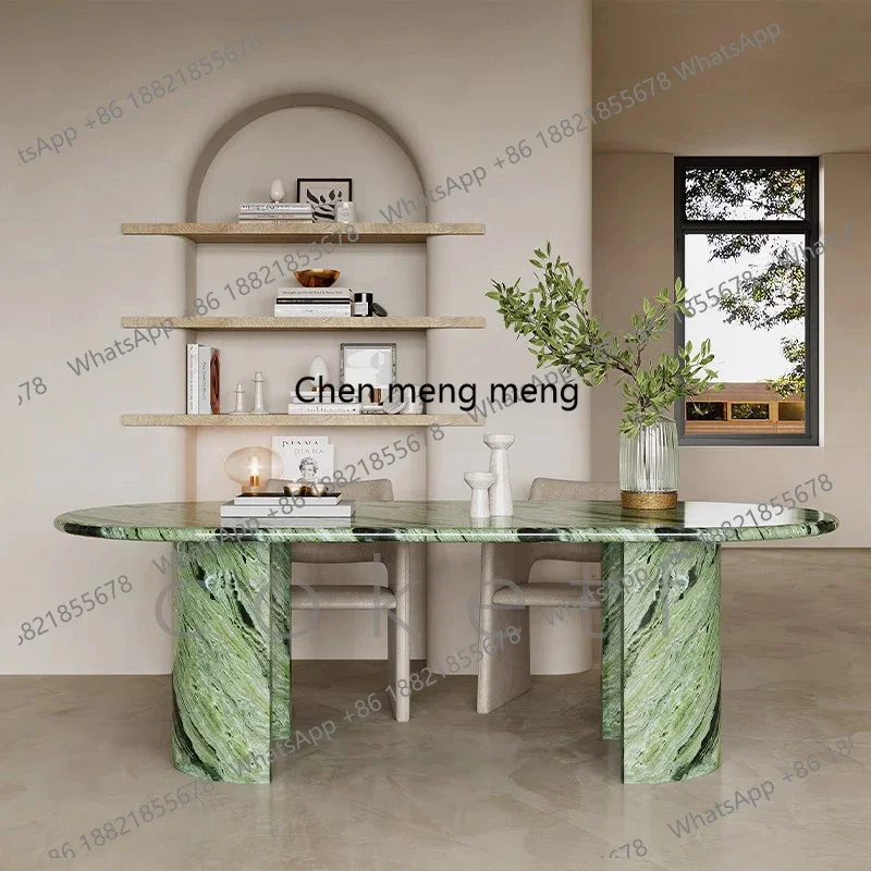 c139 Light luxury high-end natural marble luxury stone dining table eating table
