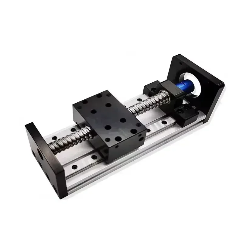 Double Square Linear Guide Sliding Table SFU1605/1610 Ballscrew Slide Table Aluminum 100-500mm Stroke for Nema23 Stepper Motor