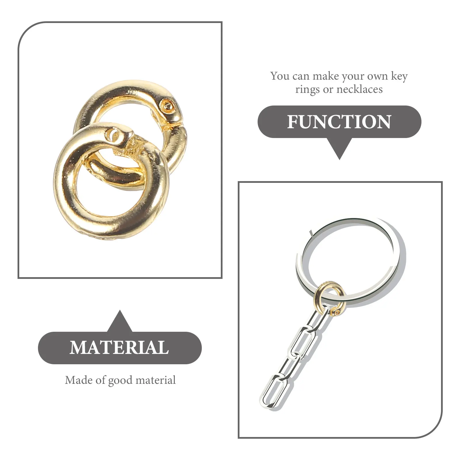 

2 Pcs Sterling Silver Buttons Jump Ring Open Jewelry Closed Rings for Making S925 Necklace Mini