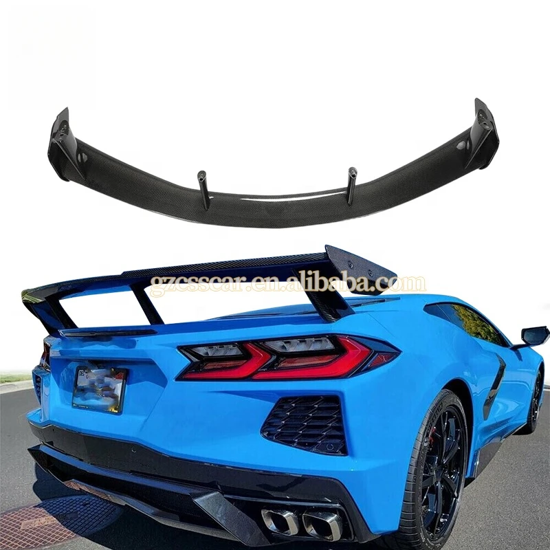 

CSS Style Carbon Fiber Rear Spoiler High Wing for Corvettes C8 Trunk Spoiler Wing Vehicle Accessories