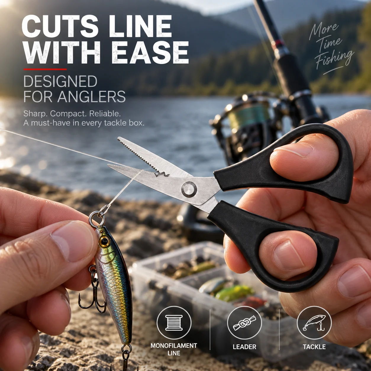 Fishing Line Cutter Scissors, Small Fishing Shears, Outdoor Fishing Tackle Tool