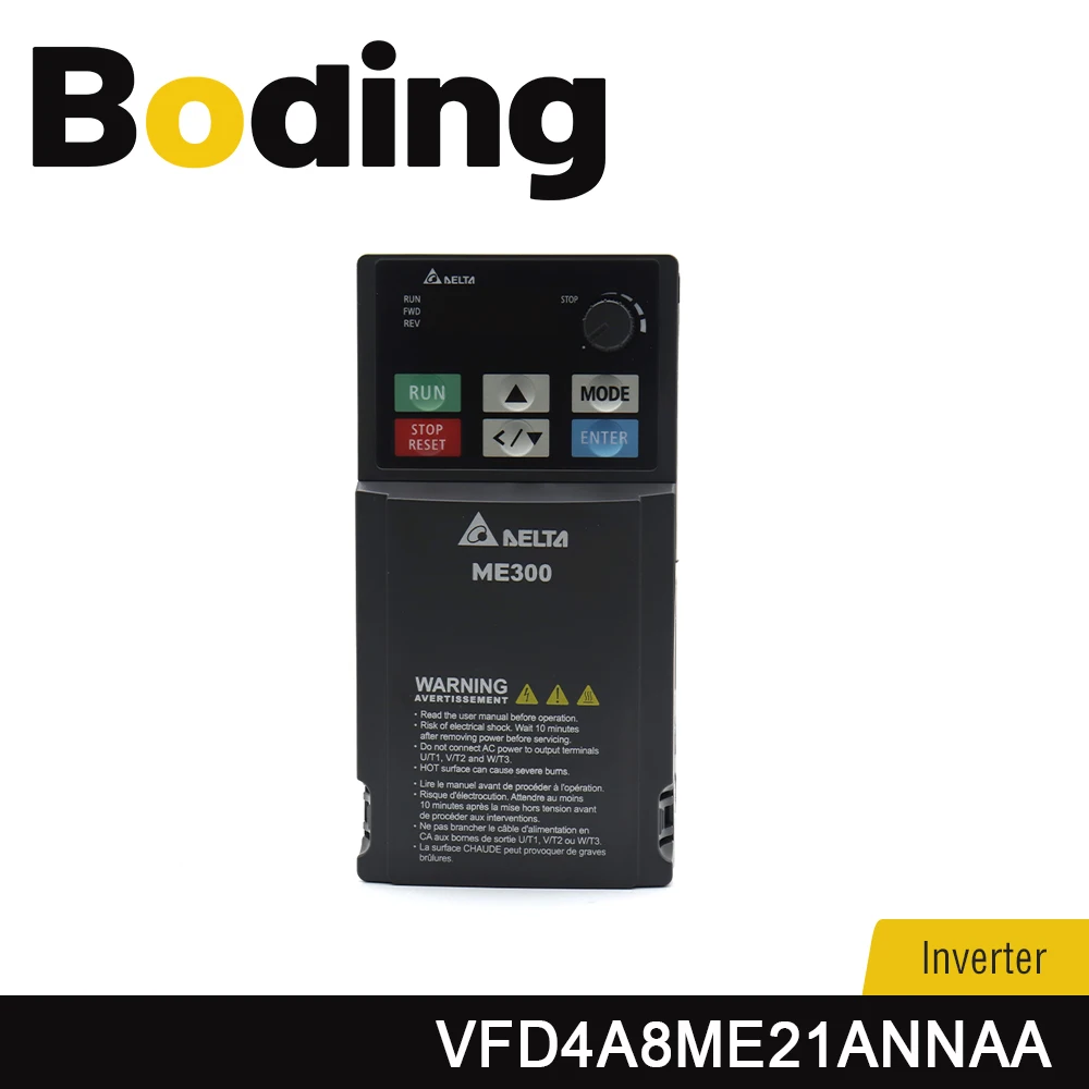 VFD4A8ME21ANNAA Convertitore di frequenza CA da 1,5 kW Ingresso 220 V Driver di velocità motore trifase