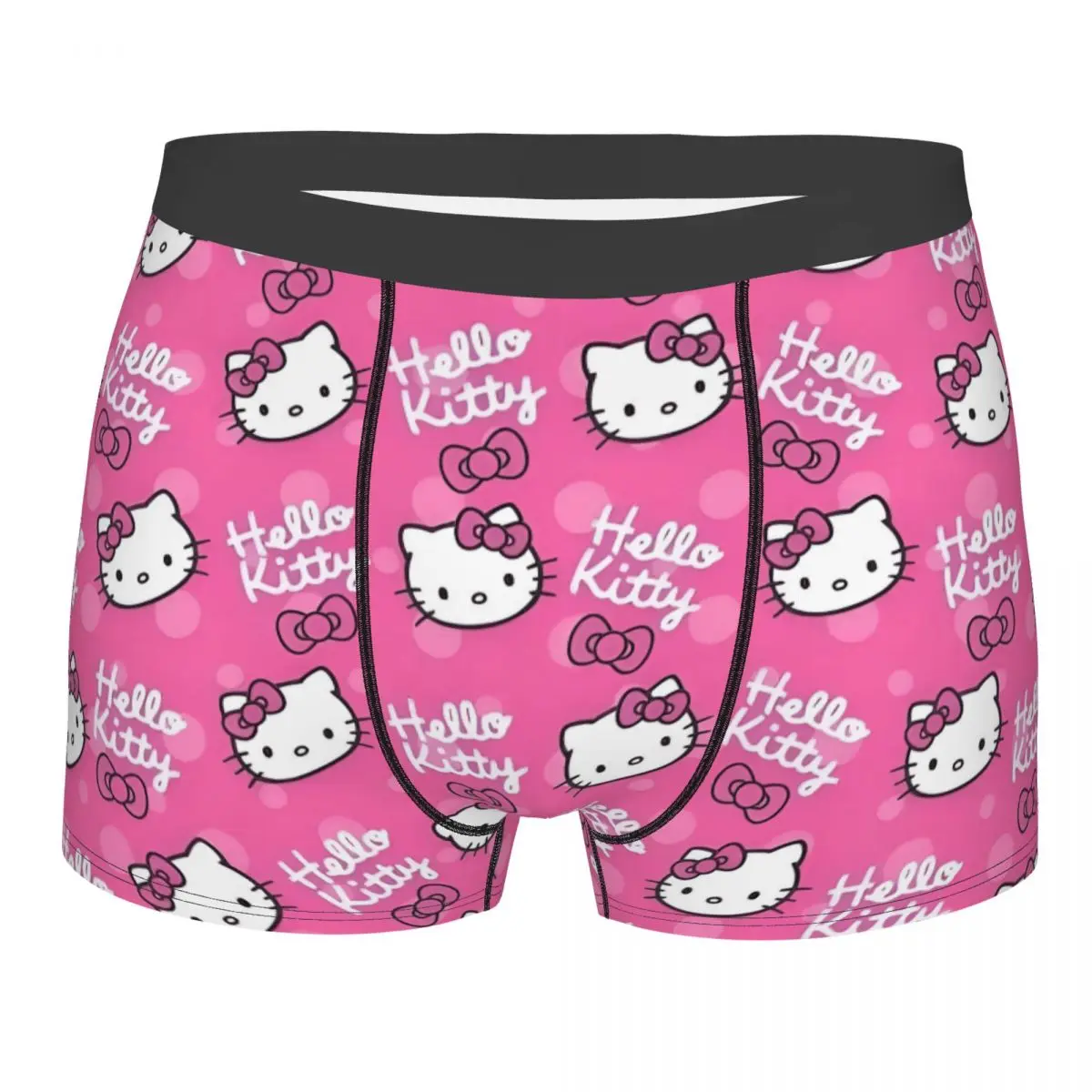 

Шорты-боксеры Sanrio Cat Hello Kitty на заказ для Homme, нижнее белье с 3D принтом, трусы, мягкие трусы