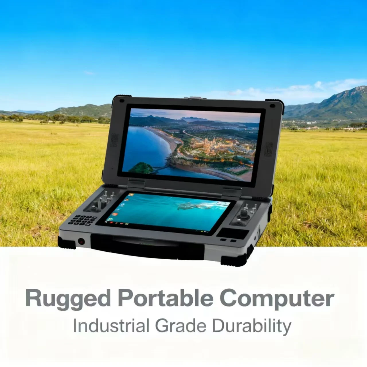 Portable VTOL GCS Aviation Grade Drone Ground Control Station With Highlight Dual Touch Screen Display Ground Control Station